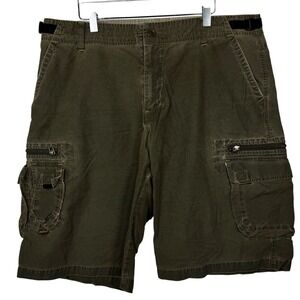 KUHL Mens Cargo Shorts Olive Green Relaxed Fit‎ Size XL Kuhl Dry